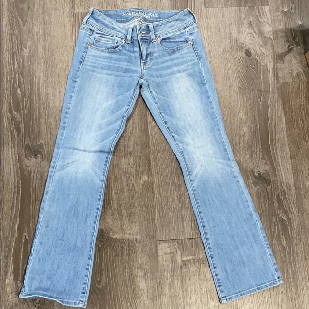AEO Light-Wash Kick-Boot Stretch Jeans